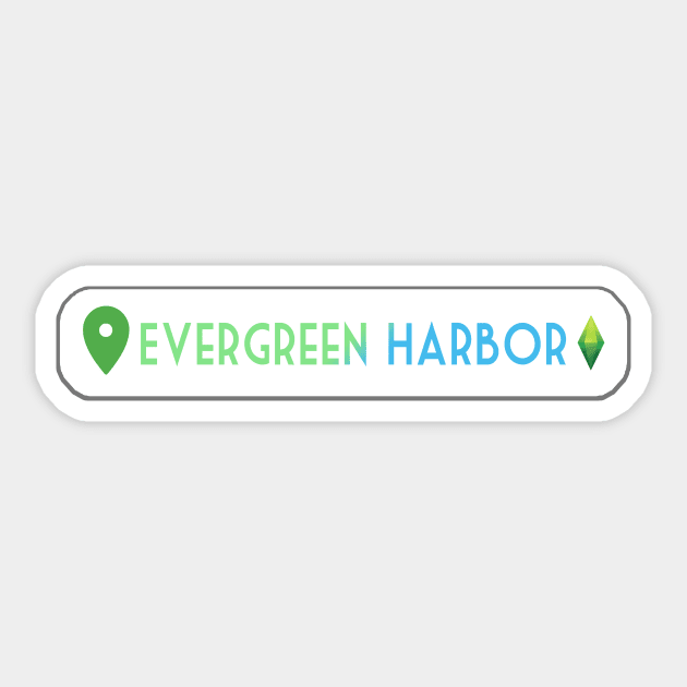 Evergreen Harbor Location- The Sims 4 Sticker by BurritoKitty